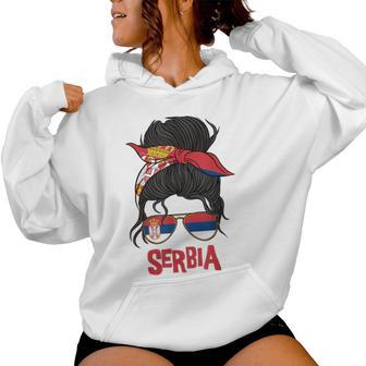 Serbia For Girls Serbia Flag For Serbia S Kapuzenpullover für Damen - Seseable