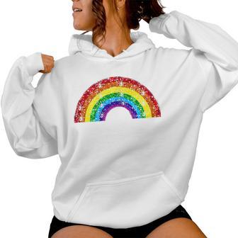 Sparkly Rainbow Women Hoodie - Thegiftio UK