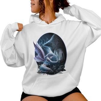 Spiral Original Sacred Bond Fairy And Wolf Women Hoodie - Thegiftio UK