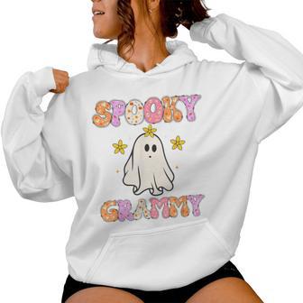 Spooky Grammy Halloween Grandma Groovy Women Hoodie - Thegiftio UK