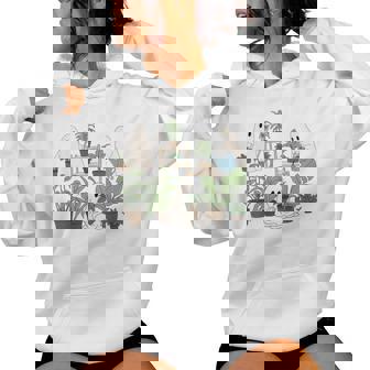 Spooky Plant Lady Halloween Ghost Garden Watering Flowers Women Hoodie - Thegiftio