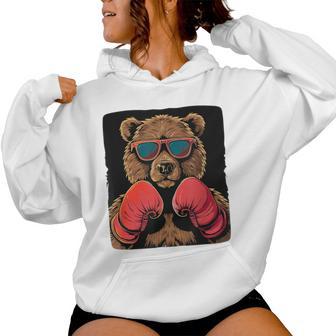Sunglasses Bear With Boxing Gloves For Boys And Girls Women Hoodie - Thegiftio UK