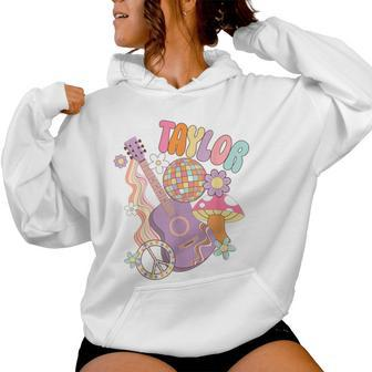 Taylor Personalized Name I Love Taylor Groovy 80'S Women Hoodie - Monsterry AU