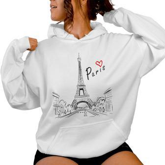 Tour Eiffel Paris Souvenir Desoyageurs Sweat à capuche femme - Cadeauxyz