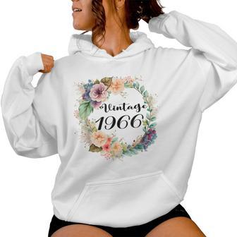 Vintage 1966 Birthday For 1966 Birthday Women Women Hoodie - Thegiftio UK