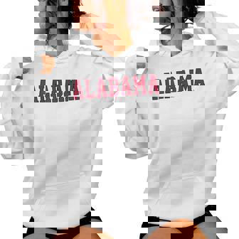 Vintage Alabama Alabama Retro Red Women Hoodie | Mazezy