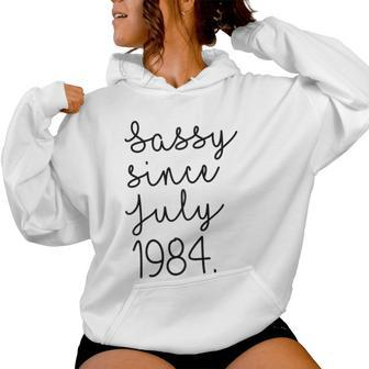 Vintage Sassy Since July 1984 Classic Awesome Mama Love Women Hoodie - Monsterry