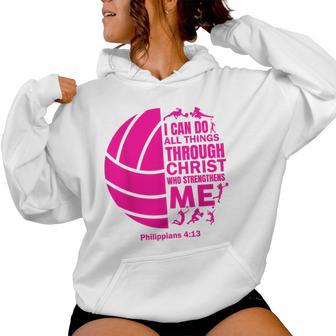 Volleyball For N Girls Christian Christ Women Hoodie - Thegiftio UK