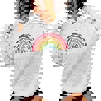 Vote Retro Vintage Rainbow Pride Pocket Position Vote Women Hoodie - Monsterry