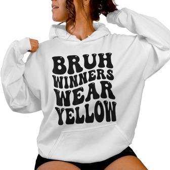 Winners Wear Yellow Team Spirit Week Game Sports Day Groovy Women Hoodie - Thegiftio UK
