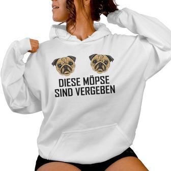 Women's Dieses Möpse Sindergeben Saying Relationship Kapuzenpullover für Damen - Geschenkecke