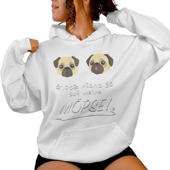 Women's Glotz Nicht So Auf Meine Pug Pug Kapuzenpullover für Damen - Geschenkecke