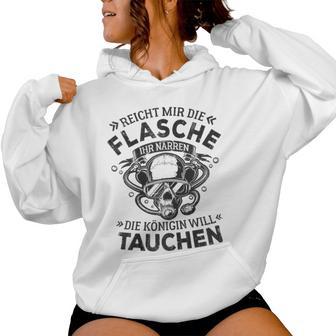 Women's Reich Mir Die Oxygen Bottle Diving Queen Kapuzenpullover für Damen - Geschenkecke