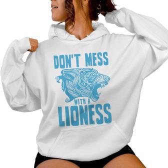 Youth Don't Mess With A Lioness For Little Lionesses Girls Women Hoodie - Thegiftio UK