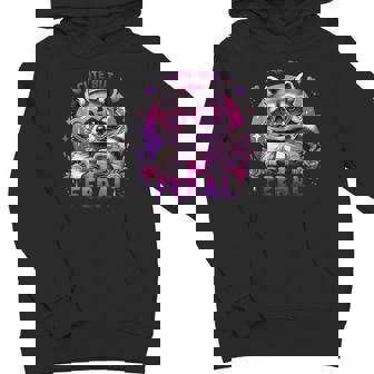 Cute But Feral Raccoon Meme For Girl Kid Raccoon Youth Hoodie - Monsterry