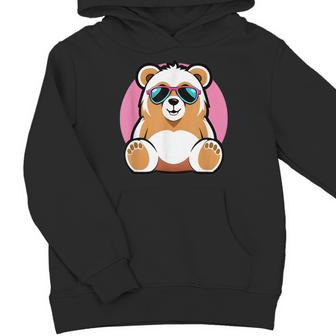 Delightful Brown Bear Stuffed Animal & Kid-Friendly Uv Youth Hoodie - Monsterry