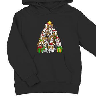 Christmas Beagle Pajama Shirt Tree Dog Dad Mom Xmas Youth Hoodie - Monsterry