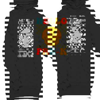 Groovy Hello Pre-K Retro Team Preschool Back To School Boys Youth Hoodie - Monsterry