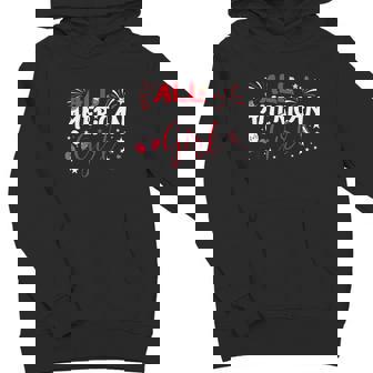 Kids All American Girl For Independence Day Girls Patriotic Youth Hoodie - Monsterry