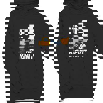 Kids Construction Truck 5Th Birthday Boy 5 Year Old Meaningful Youth Hoodie - Monsterry