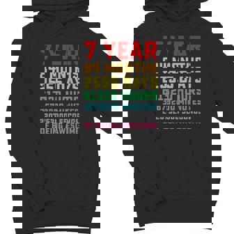 Kids Vintage 7Th Birthday 7 Years Old Youth Hoodie - Monsterry