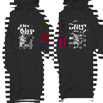 Rolling Girl Into 11 Birthday Roller Skates 11Th Birthday Youth Hoodie - Monsterry