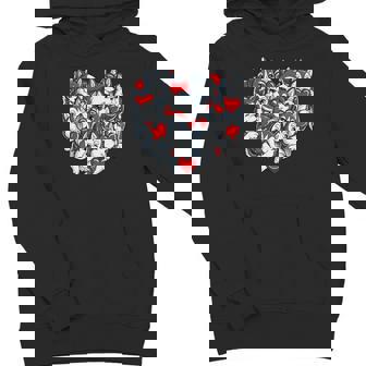 Siberian Husky Valentines Day Heart Kids Boys Girls Youth Hoodie - Monsterry