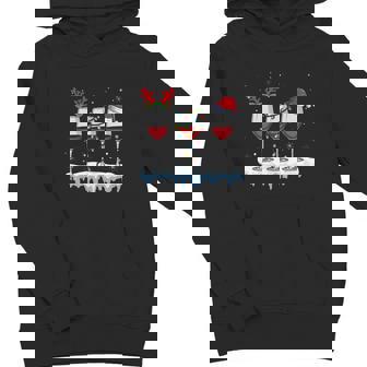 Three Red Wine Glasses Santa Hat Christmas Wine Lover Xmas Youth Hoodie - Monsterry