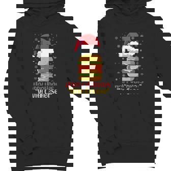 Ugly Christmas Sweater Burger Happy Holidays With Cheese V10 Youth Hoodie - Monsterry