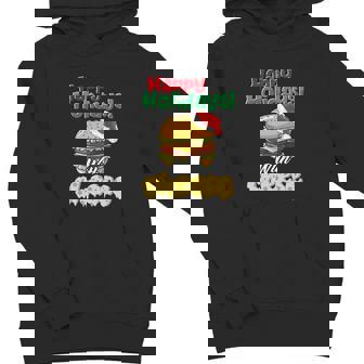 Ugly Christmas Sweater Burger Happy Holidays With Cheese V5 Youth Hoodie - Monsterry