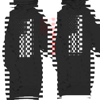 Valentines Day American Flag Hearts Boys Girls Kids Youth Hoodie - Monsterry