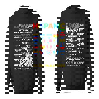 21 Countries Speak Spanish Hispanic Heritage Heart Flags Sweatshirt - Monsterry