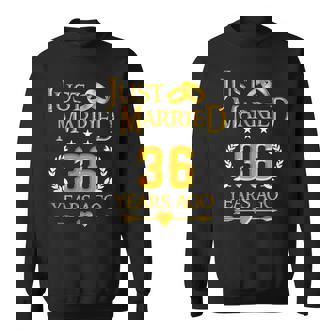 36 Years Of Marriage 36Th Wedding Anniversary Sweatshirt - Monsterry