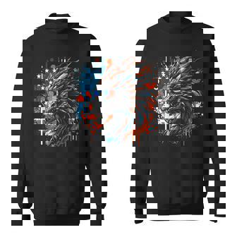 4Th Of July Patriotic Dragon Fantasy Blue & Red Dragon Usa Sweatshirt - Thegiftio UK