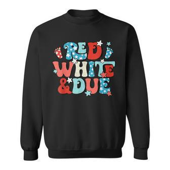4Th Of July Red White And Due Pregnancy Announcement Sweatshirt - Monsterry