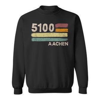 5100 Aachen Retro Postcodes Old Postcodeintage Sweatshirt - Geschenkecke