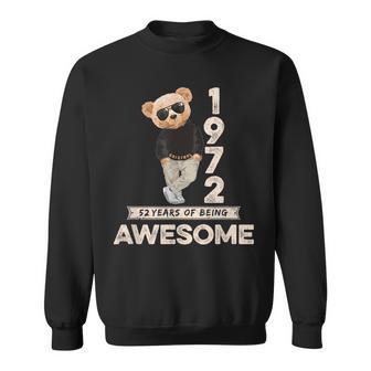 52 Geburtstag Herren Damen 1972 Original Awesome Teddybär Sweatshirt - Seseable