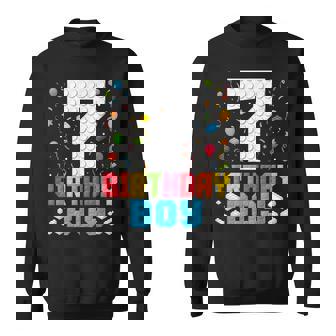 7Th Birthday Boys Master Builder Seven Years Blocks Building Sweatshirt - Thegiftio