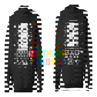 8Th Birthday Boy Master Builder 8 Years Old Building Block Sweatshirt | Seseable UK