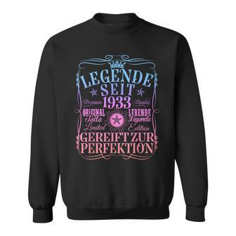 91 Geburtstag Mann Frau 91 Jahre 1933 Deko Lustig Geschenk Sweatshirt - Geschenkecke