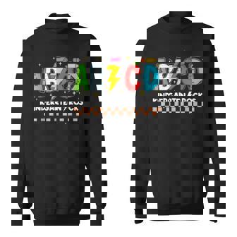 Abcd Kindergarten Rocks Pencil Lightning Teachers Rock Boys Sweatshirt - Seseable