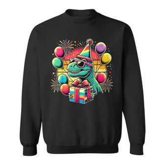 Adult Dinosaur Birthday Party T-Rex Dinosaur Sweatshirt - Thegiftio UK