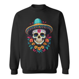 Aesthetic Mexico Dia De Muertos Skull Sweatshirt - Geschenkecke