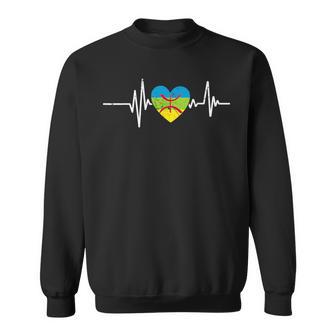 Amazigh Heartbeat Lovers Intage Berber Amazigh Fl Sweatshirt - Geschenkecke