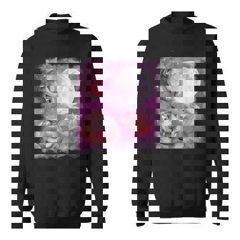 Amusant Three Moo Deng Moon Mignon Bébé Pygmée Amoureux De Moo Deng Sweater e - Cadeauxyz