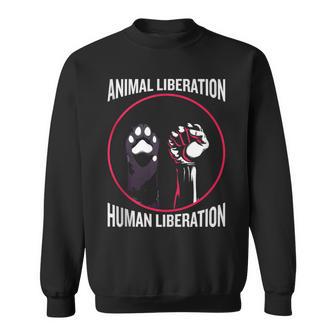 Animal Liberation Human Liberation Animal Rescue Team Tank Top Sweatshirt - Monsterry