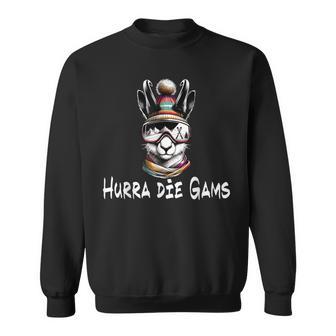 Apres Ski Hurra Die Gams Winter Ski Holiday Hüttengaudi Ski Sweatshirt - Seseable