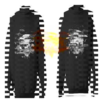 Art Faune Africaine Coucher De Soleil Savane Sweater e - Cadeauxyz