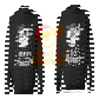 ASL Christmas Santa Signing Merry Christmas Sign Language Sweatshirt - Monsterry