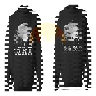 Atlanta Skyline City Vintage Baseball Lover Sweatshirt - Thegiftio UK